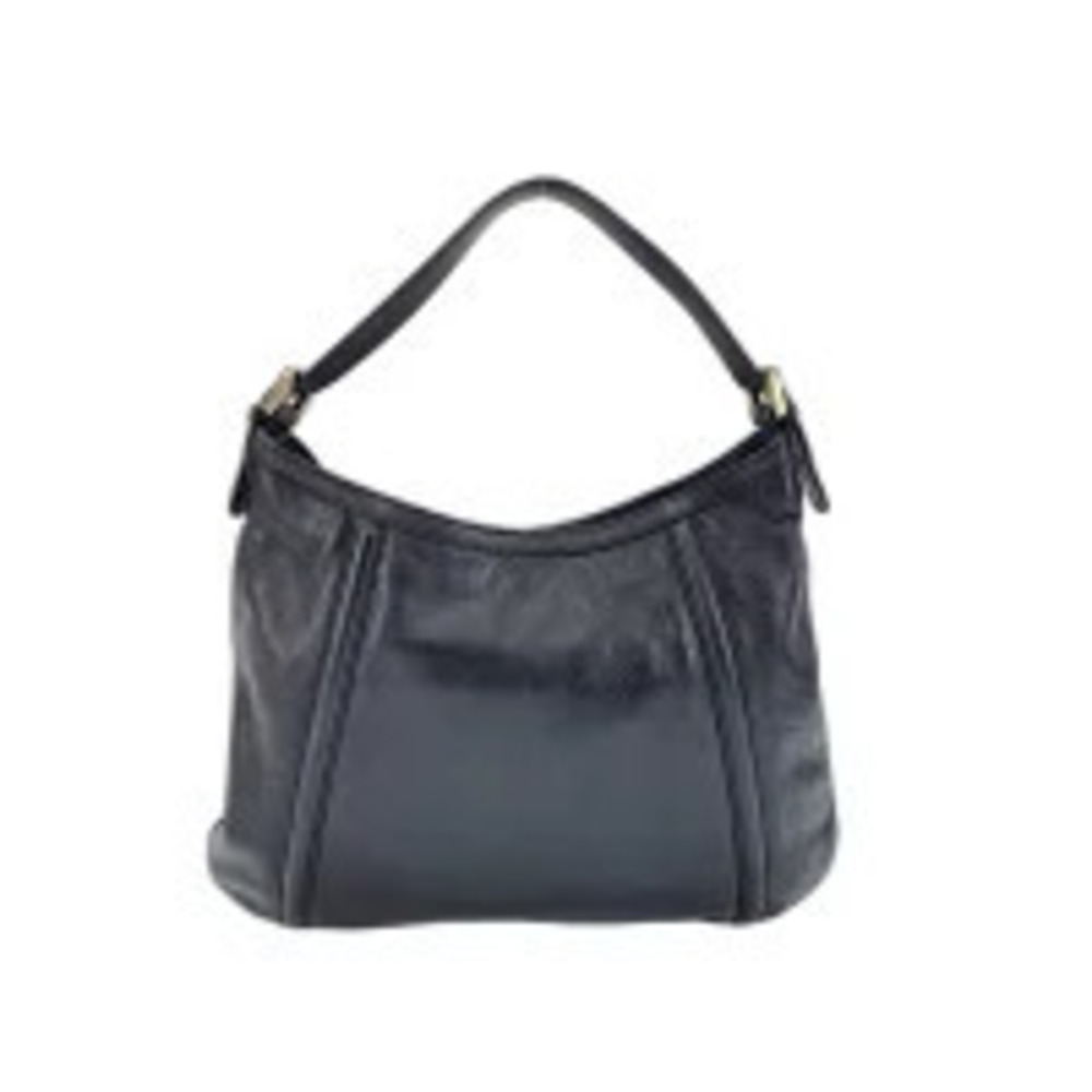 Gucci Leather Interlocking G Shoulder Bag Black